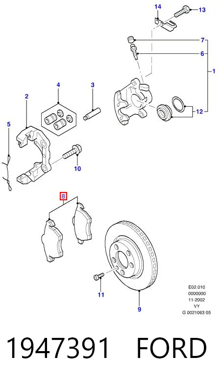 1947391 Ford Колодки передние