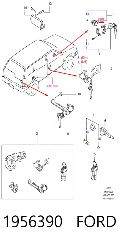 Контакты замка зажигания на Nissan Terrano II R20