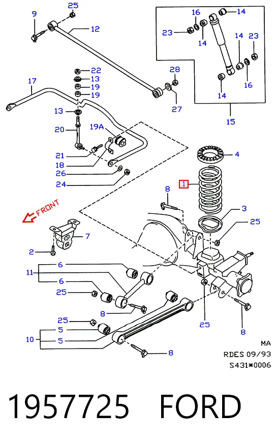  Задняя пружина Nissan Terrano 2