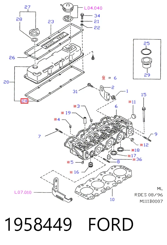 1327043G01 NIPPON MOTORS Прокладка крышки клапана