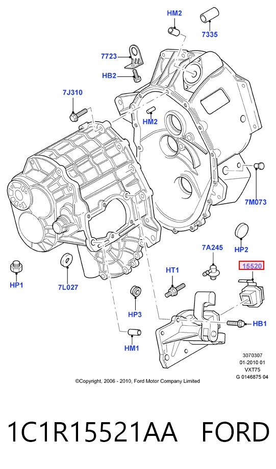 Датчик включения фонарей заднего хода на Ford Transit V V184/5