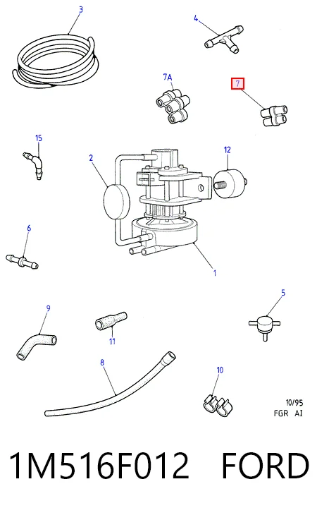 1M516F012 Ford Правая подушка двигателя