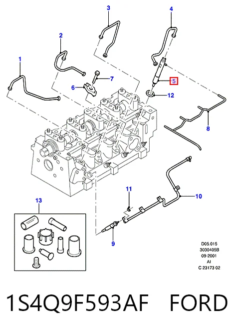 Топливные форсунки на Ford Focus I DFW