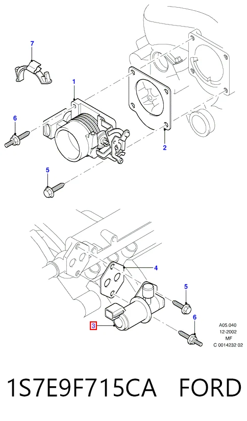1S7E9F715CA Ford Датчик холостого хода
