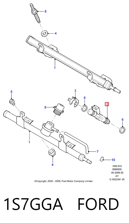 1S7GGA Ford Топливные форсунки