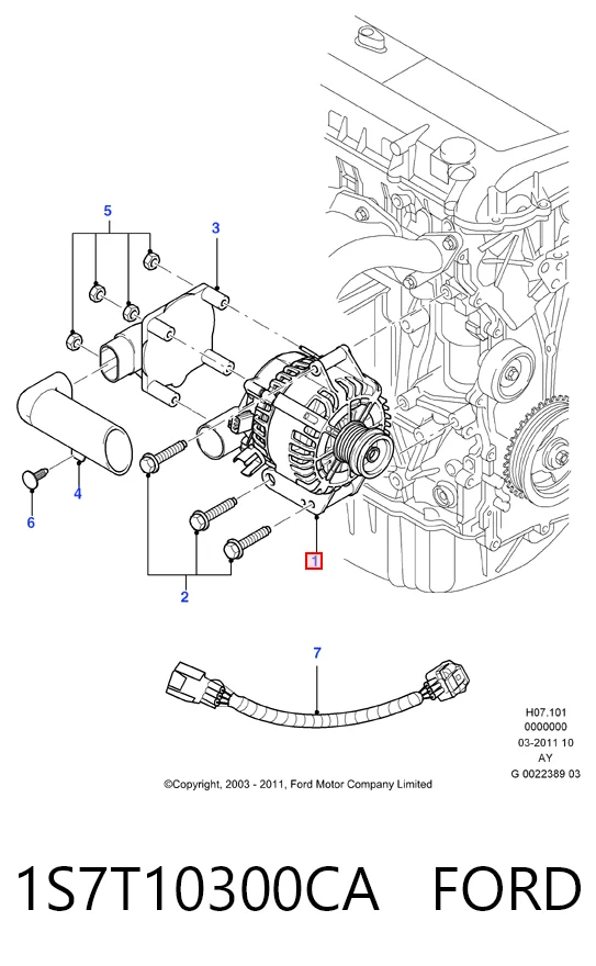 1S7T10300CA Ford Генератор автомобильный