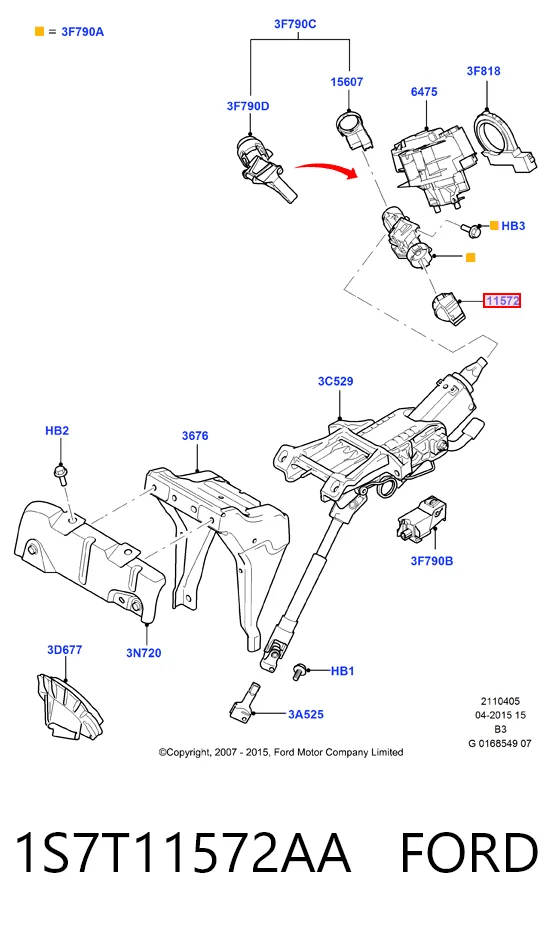 Контактная группа замка зажигания Ford AA6T11672BA