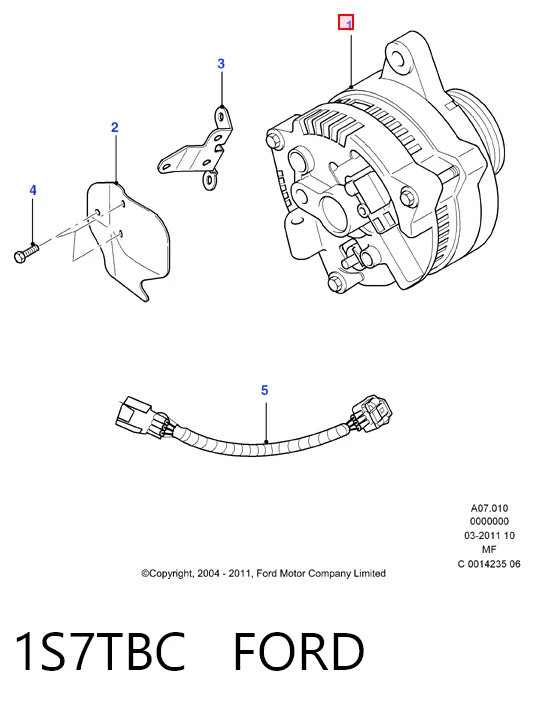 1S7TBC Ford Генератор автомобильный