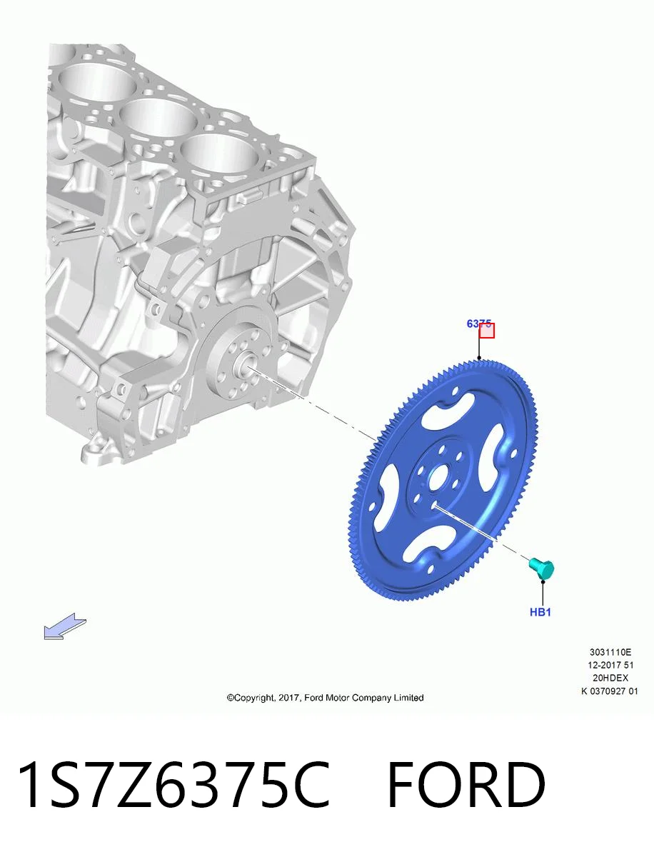 Маховик сцепления Ford 1L8Z6375AA