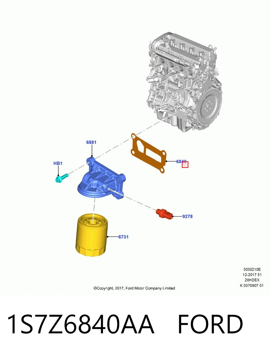 Прокладка кронштейна маслянного фильтра Jaguar LR025007