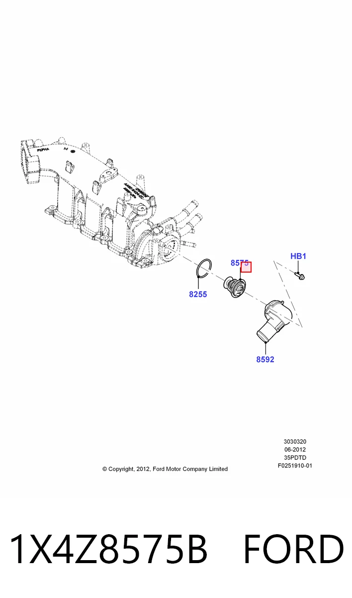 Авто термостат на Ford Explorer  U5