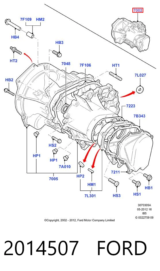 2014507 Ford КПП в сборе