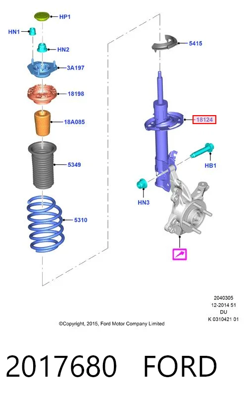 560125 Sachs Амортизатор передний левый