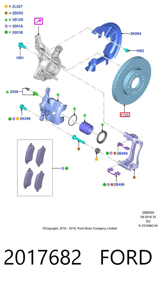 2017682 Ford Диск тормозной передний