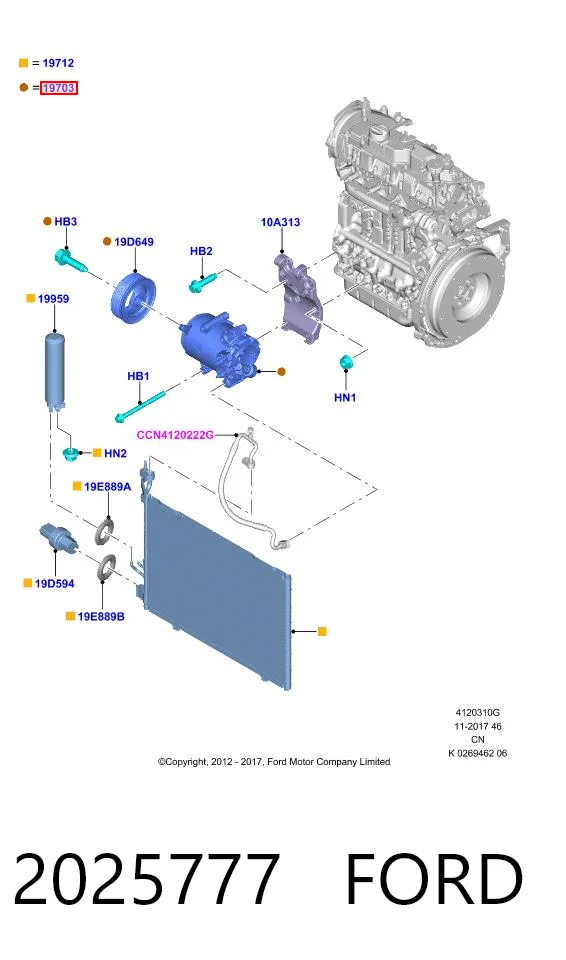 2025777 Ford Компрессор хладагента