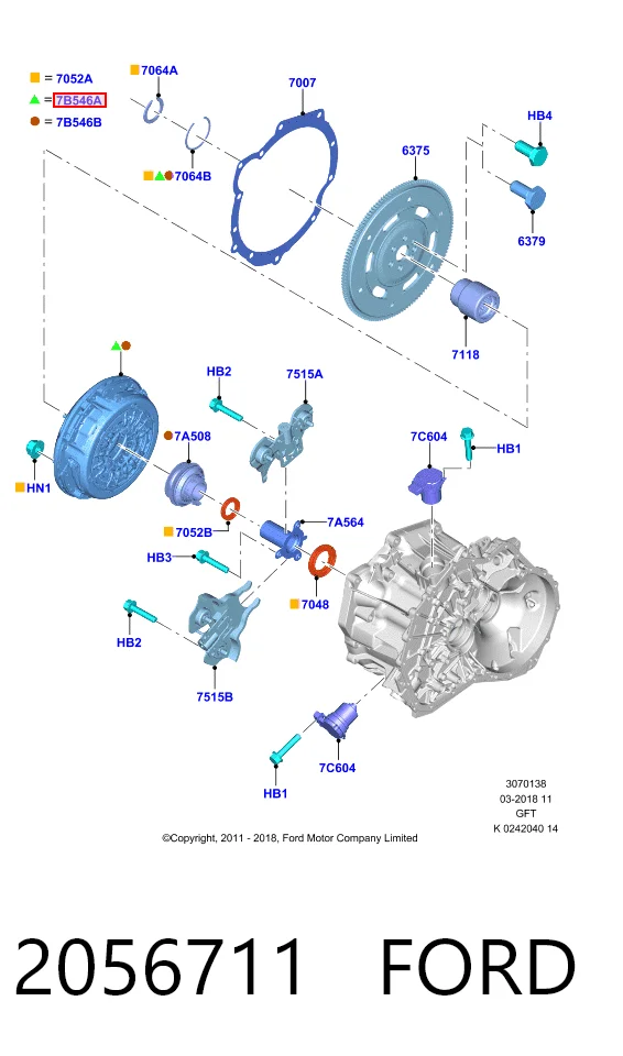 Комплект сцепления (3 части) Ford Focus III хэтчбек (CB8) (2010 - 2020) цена, от 930.88 USD