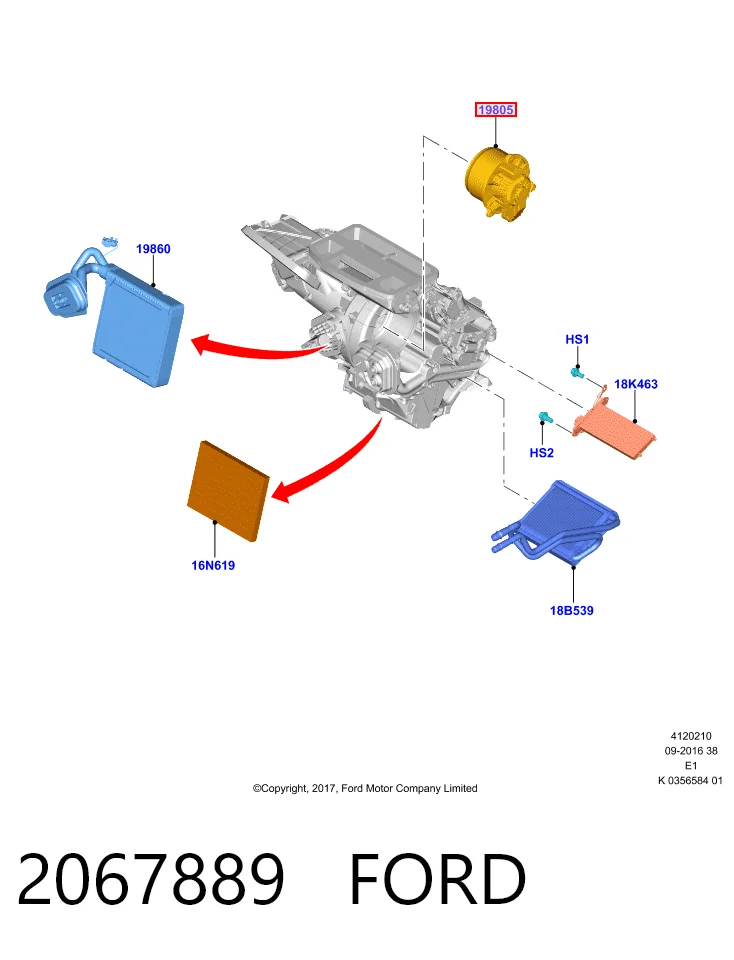 2067889 Ford Электромотор печки