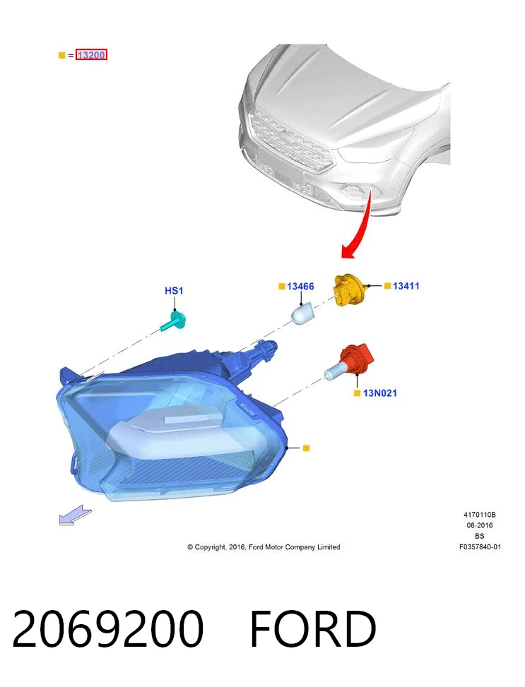 Фара противотуманная, правая Rhino RDE558972AR цена, от 47.91 USD