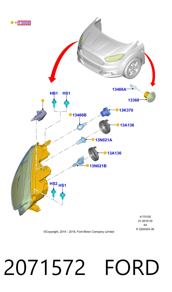 Правая фара 505920 Ayfar