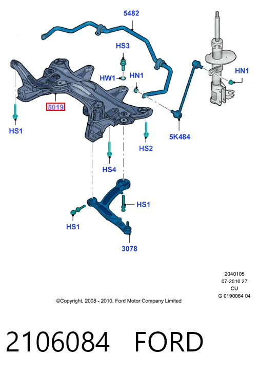Подрамник передней подвески на Fiat 500  312
