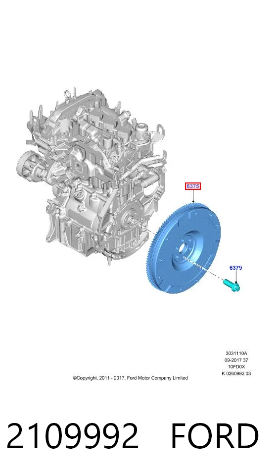 Маховик двигателя Ford CM5G6375RB цена, от 55.74 USD