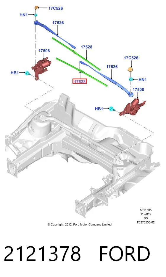 2121378 Ford Щетки лобового стекла