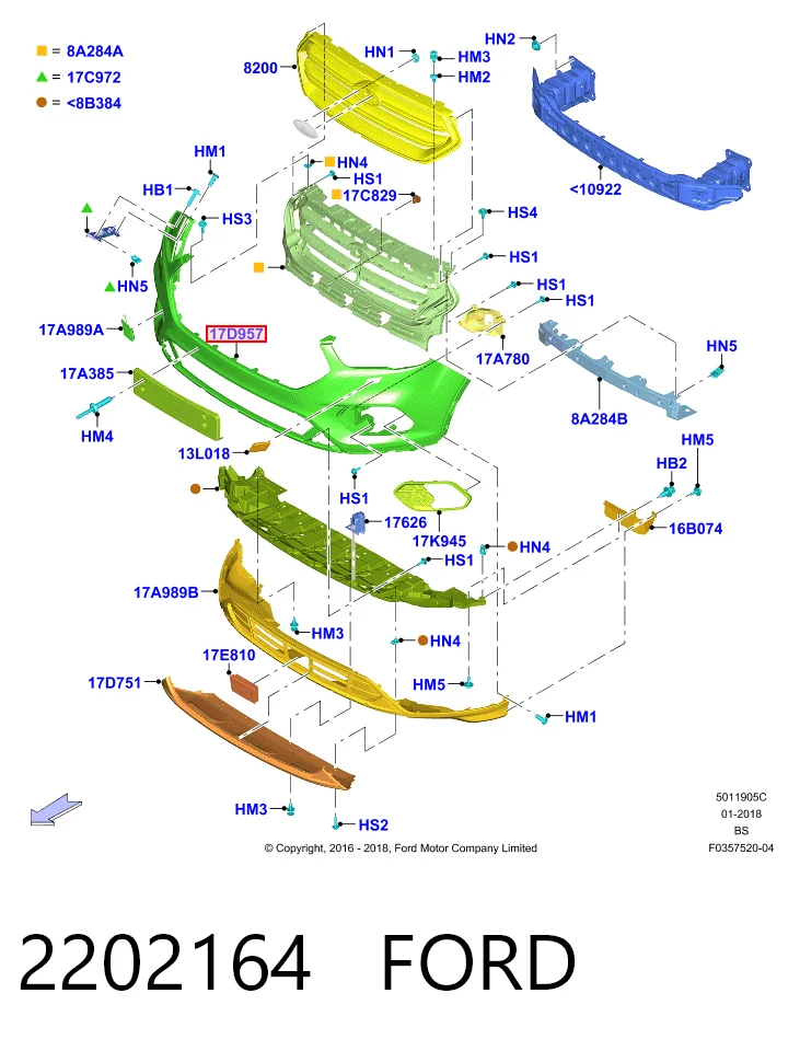 Купить RDE558965 Rhino Буфер (бампер) передний