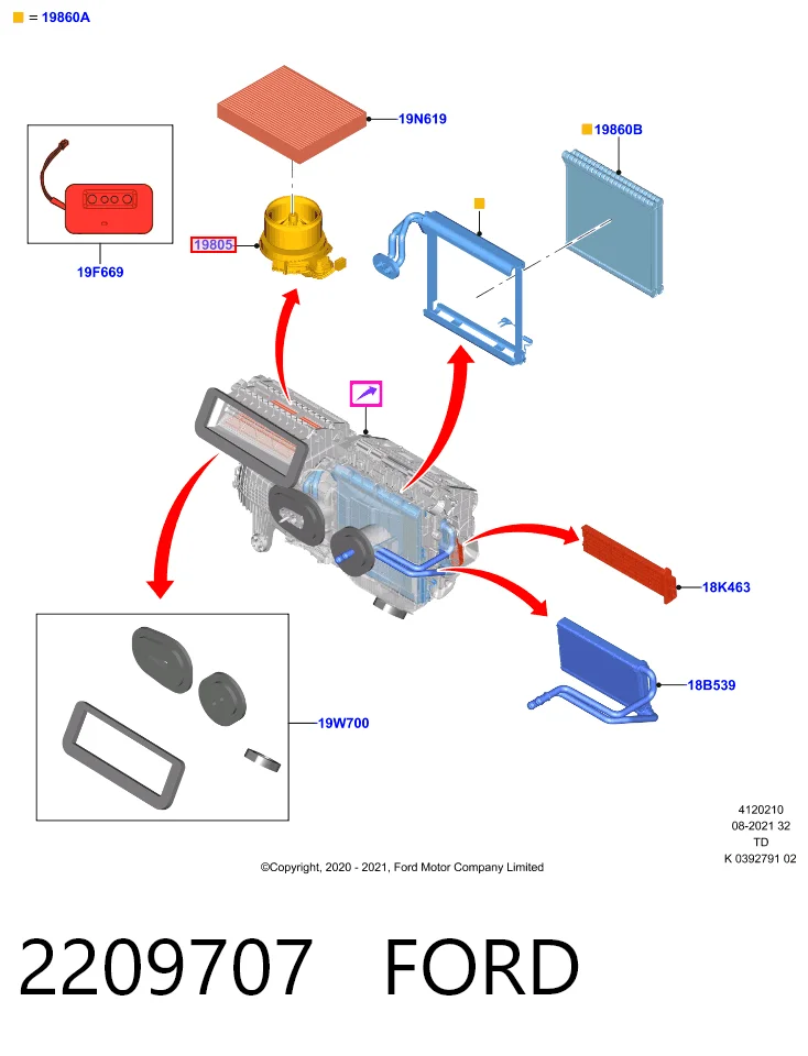  Вентилятор печки Ford Focus 4
