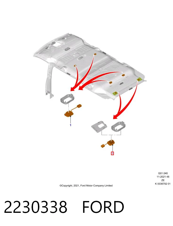 2230338 Ford Плафон подсветки багажного отсека