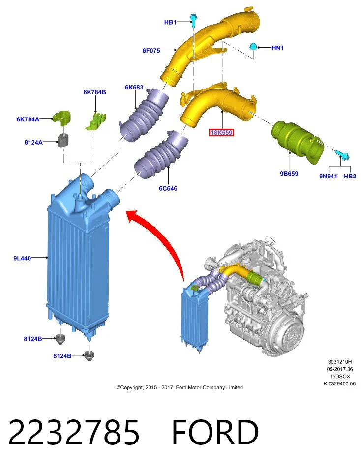 2232785 Ford Патрубок интеркуллера