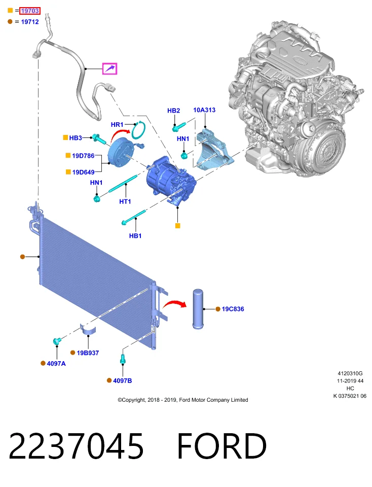 2237045 Ford Компрессор хладагента