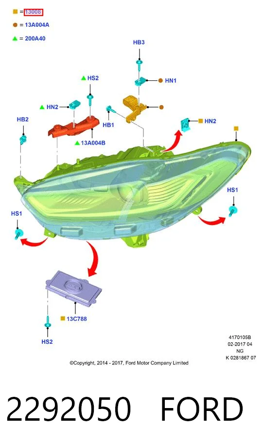Фара правая Ford ES7313D154CD