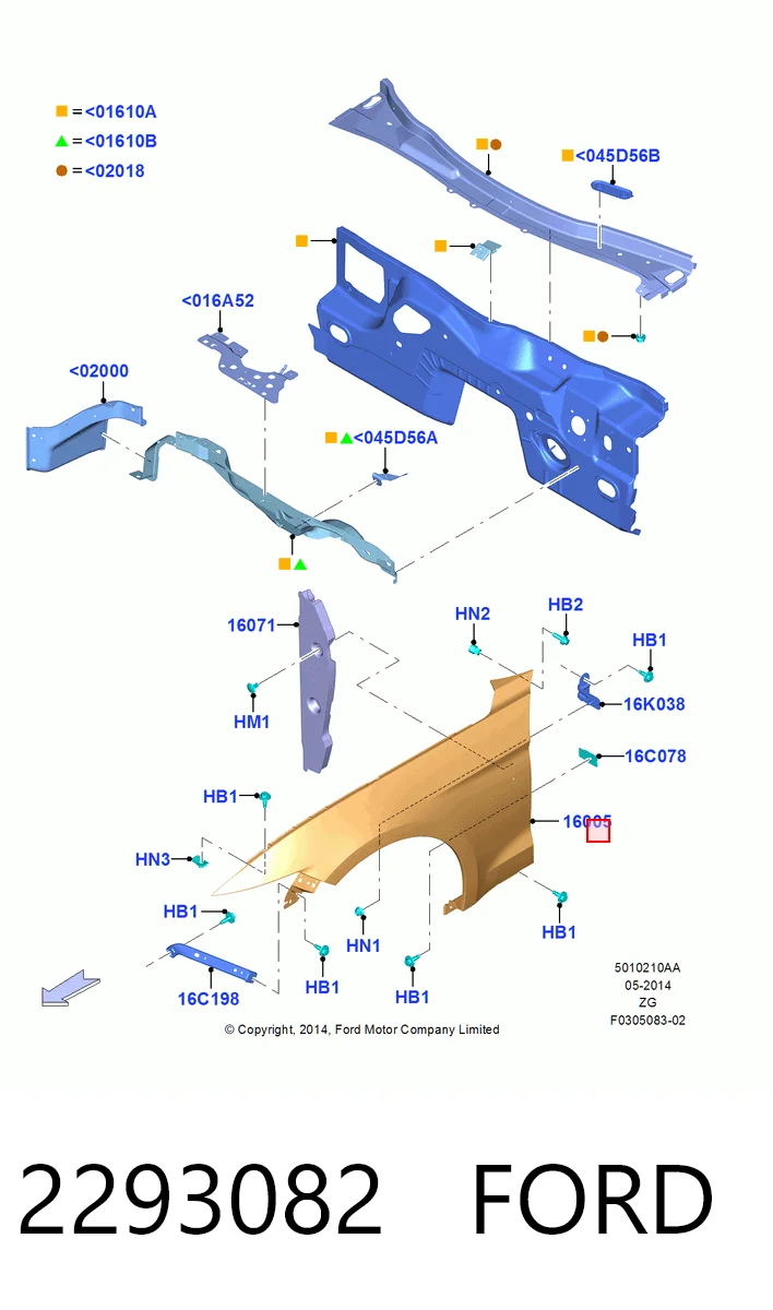 PFD10015AL KLARKSONAS Переднее левое крыло