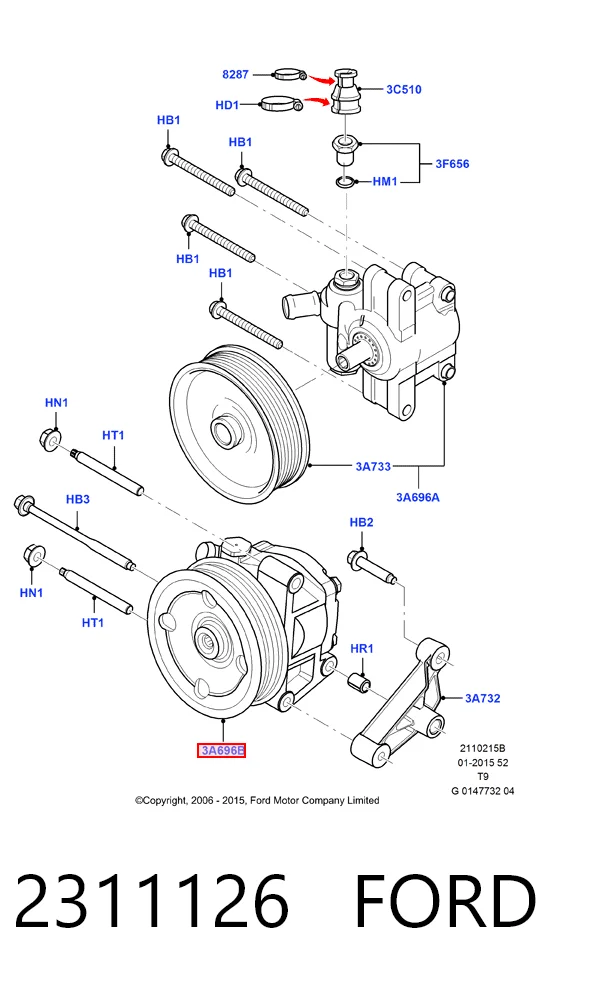 2311126 Ford ГУР руля