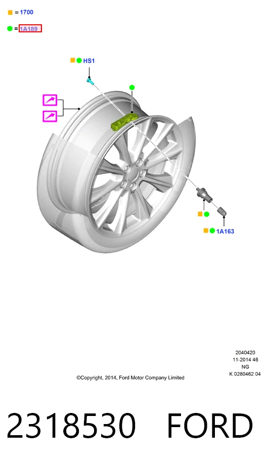 2318530 Ford Манометр воздушный