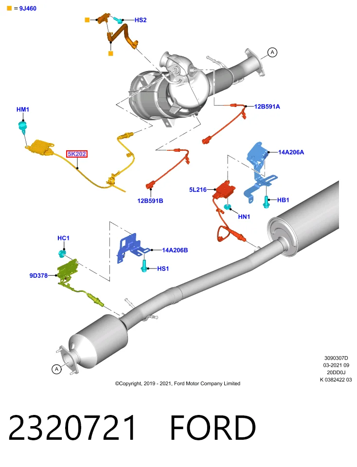 2320721 Ford Датчик оксидов азота NOX