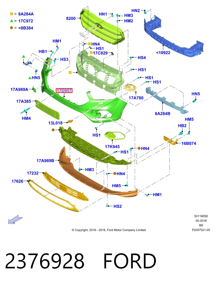 Купить 32X3071J Polcar Буфер (бампер) передний