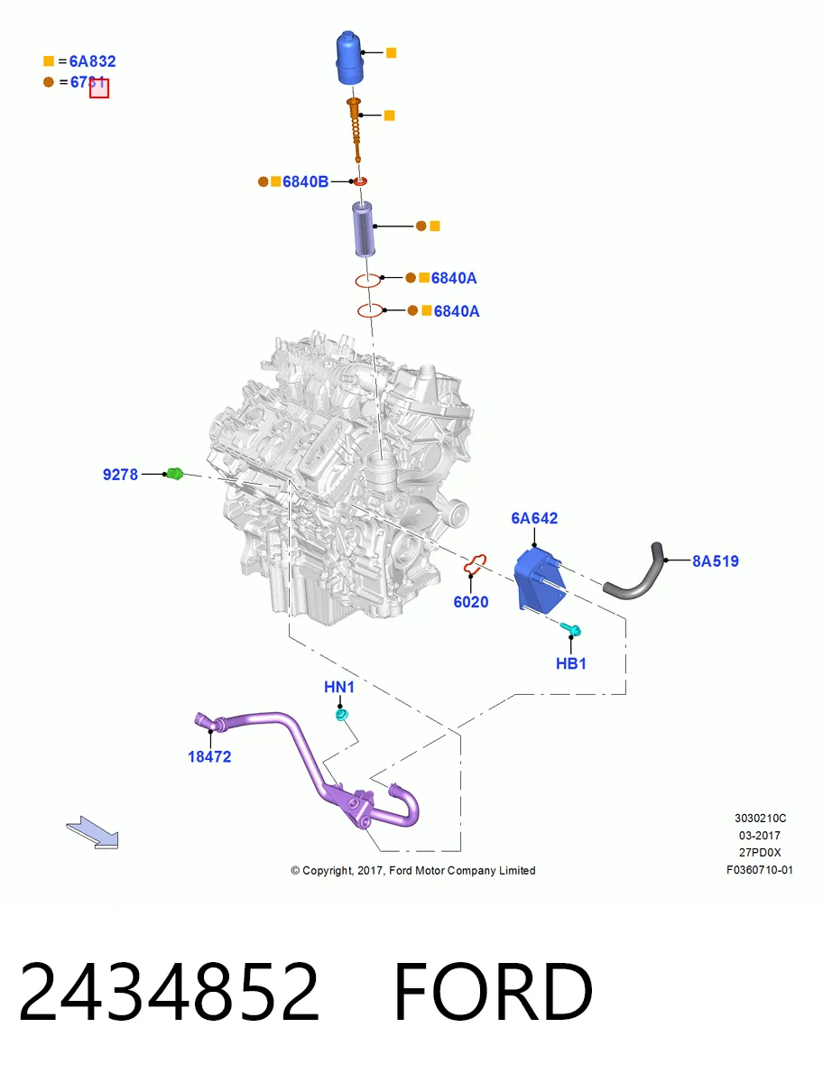 Купить 3C129058 AND Фильтр центробежный очистки масла