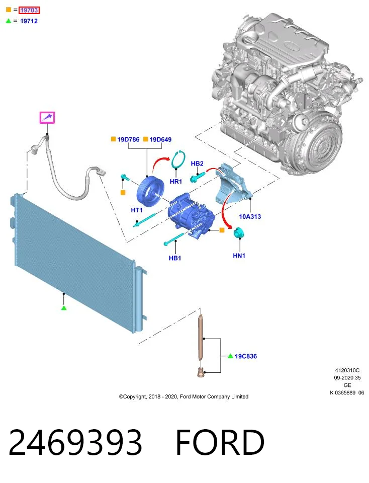 2469393 Ford Компрессор хладагента