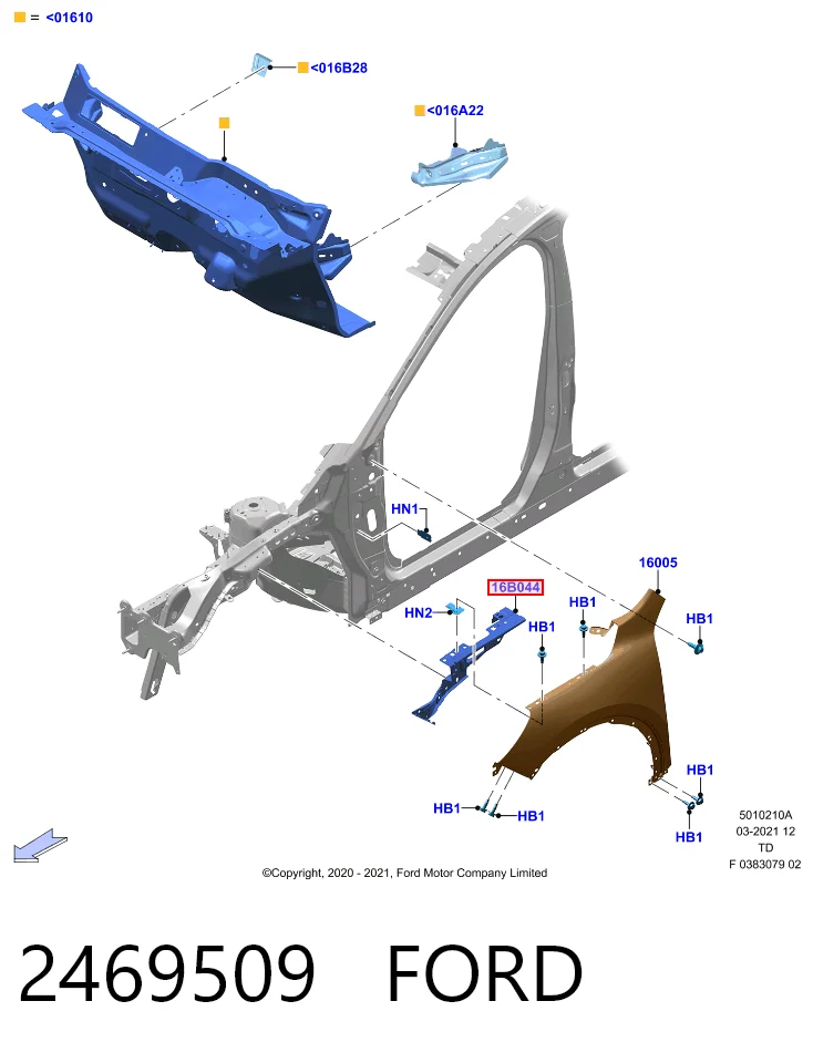 LV4BS16B045AF Ford 