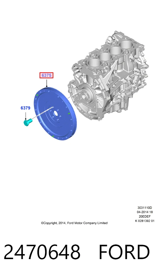 Демпферный маховик на Ford Escape III DFK