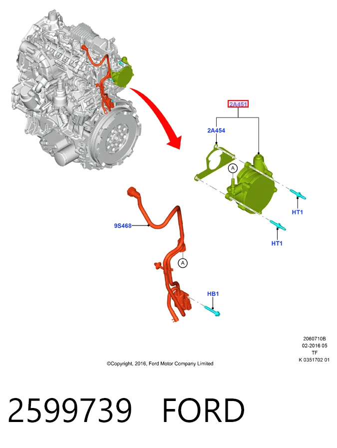 2599739 Ford Механический вакуумный насос
