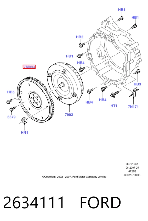 1L8Z6375AA Ford Демпферный маховик