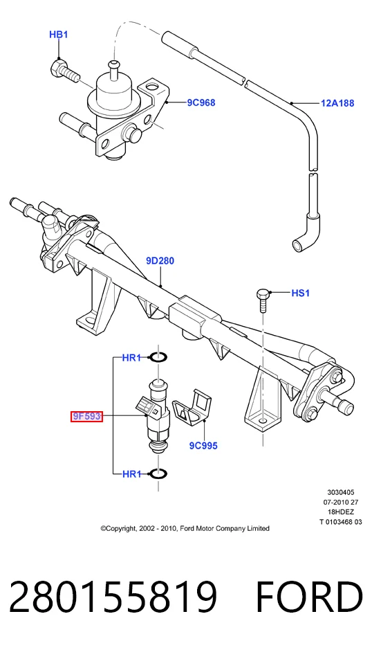 280155819 Ford Топливные форсунки