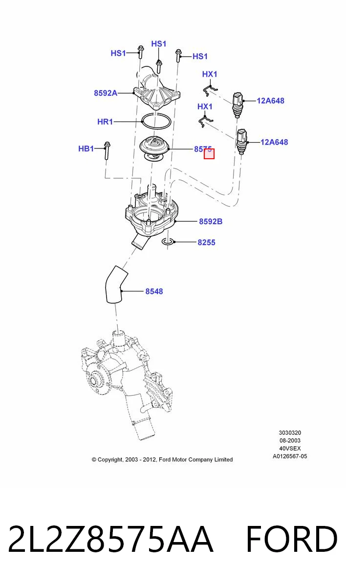 2L2Z8575AA Ford Авто термостат