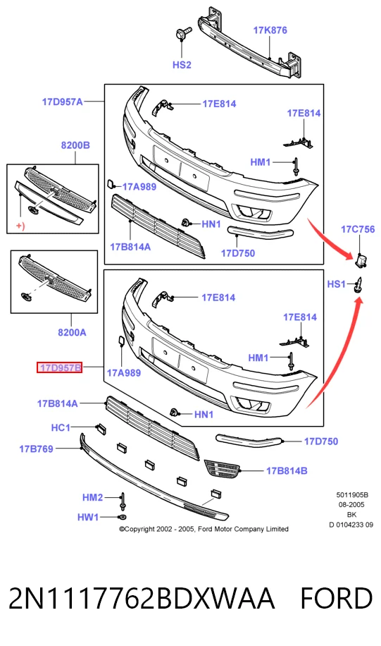 2N1117762BDXWAA Ford