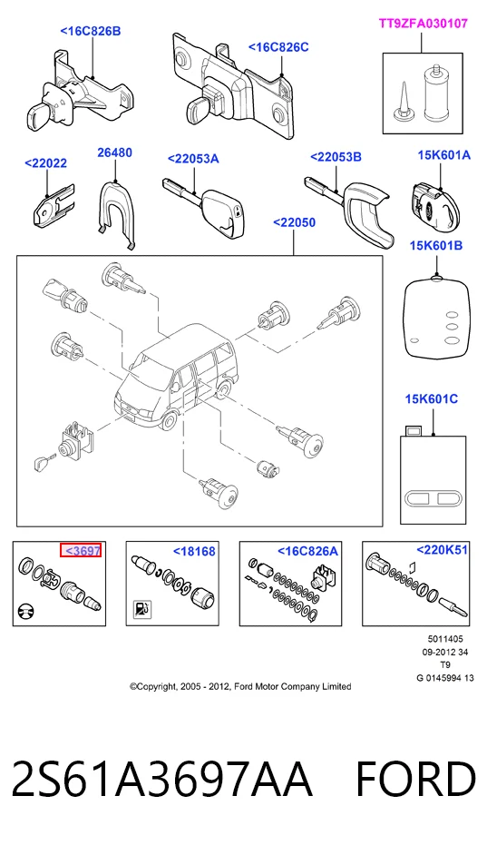 Личинка замка зажигания Ford Transit VI фургон (V347/8) (2006 - 2014) цена, от 11.10 USD