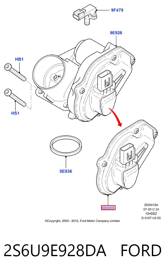  Датчик дроссельной заслонки Ford C-Max 