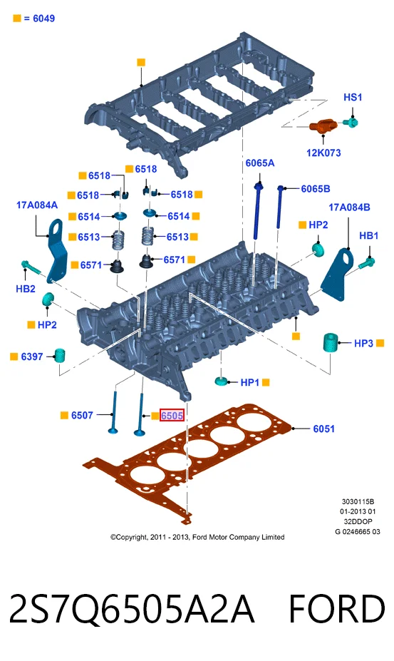 Выпускной клапан двигателя Land Rover LR004401 цена, от 6.33 USD