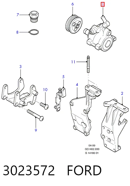 3023572 Ford ГУР руля